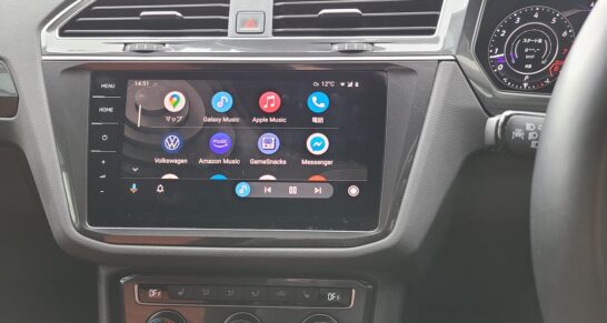 VW純正 ディスプレイオーディオのAndroid Autoアプリ一覧画面