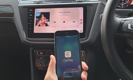 純正CarPlayの音楽アプリの画面表示イメージ