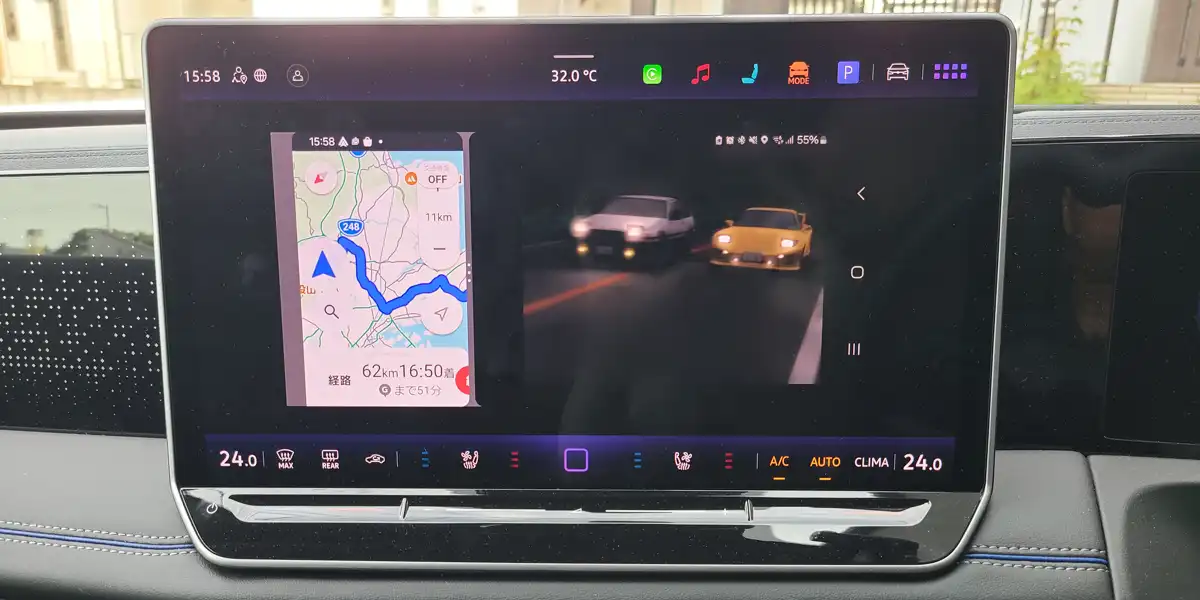 Androidなら地図と動画等の2画面表示可能