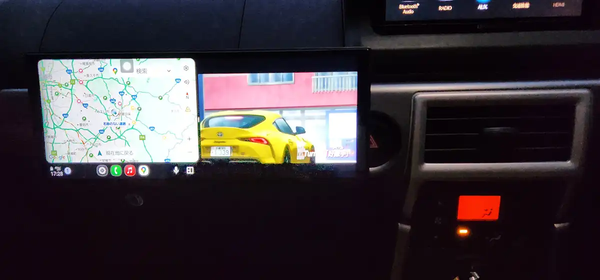 走行中に簡単に動画が見られる